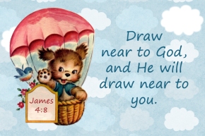 Draw near to God Free Christian Message Card copy