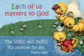 Each of us matters to God Christian Message Card copy