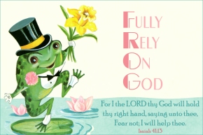 Fully Rely On God Free Christian Message Card copy