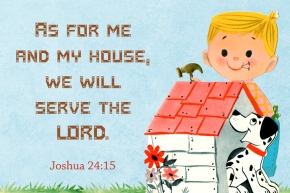 As for me and my house Free Christian Message Card copy