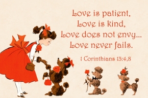 Love never fails Free Christian Message Card copy
