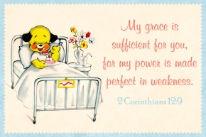 My grace is sufficient for you Free Christian Message Card copy