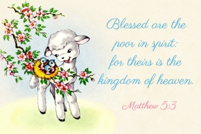 Blessed are the poor in spirit Free Christian Message Card copy