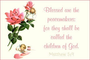 Blessed are the peacemakers Free Christian Message Card copy
