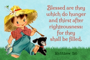 for they shall be filled Free Christian Message Card copy