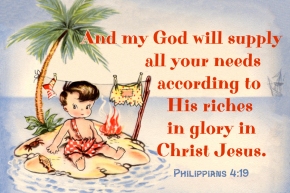 And my God will supply all your needs Free Christian Message Card