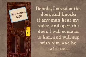 Behold I stand at the door and knock Free Christian Message Card copy