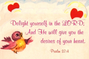 Delight yourself in the Lord Free Christian Message Card